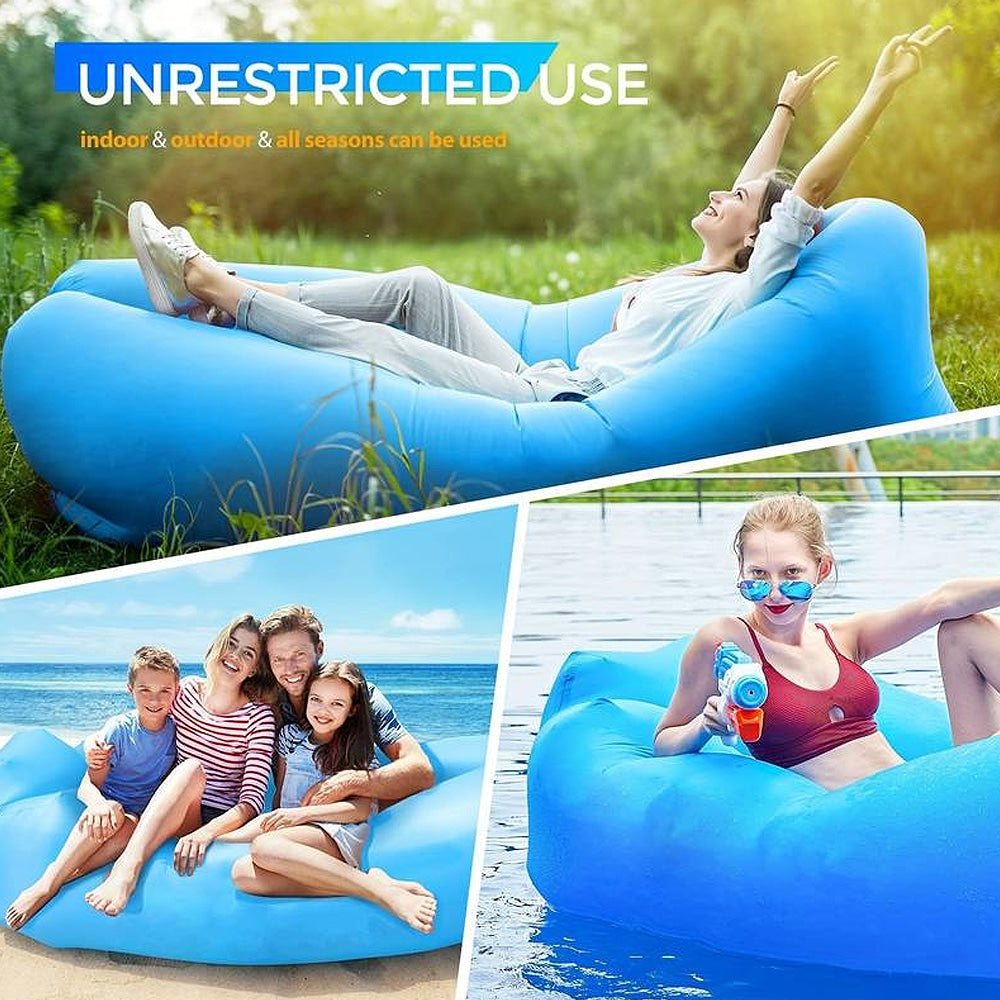 Air Bean Inflatable Lounge Chair/Sack for Beach, Garden or Festival
