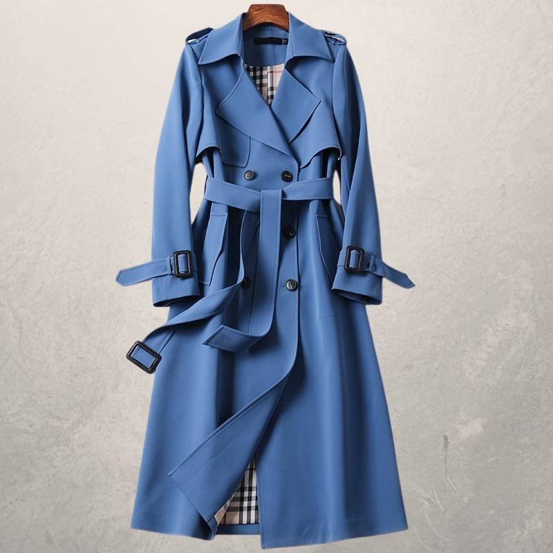 Image of Alyssa | Women's Double-Breasted Long Trench Coat