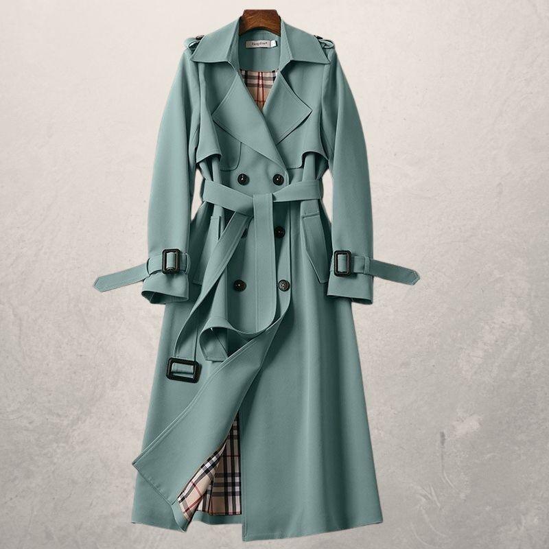 Image of Alyssa | Women's Double-Breasted Long Trench Coat