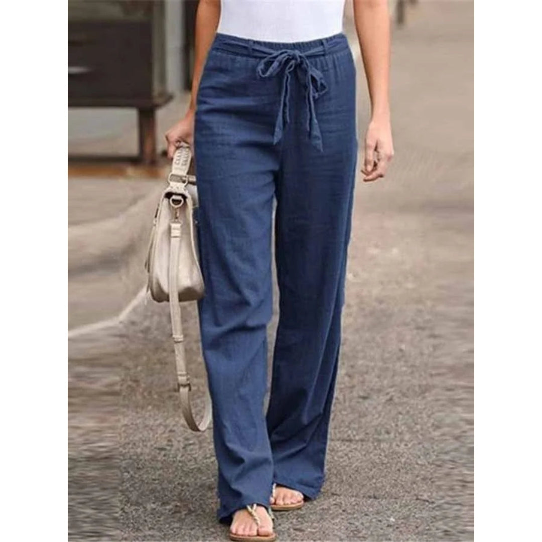 Image of Amanda | Women's Wide Leg Chino Trousers