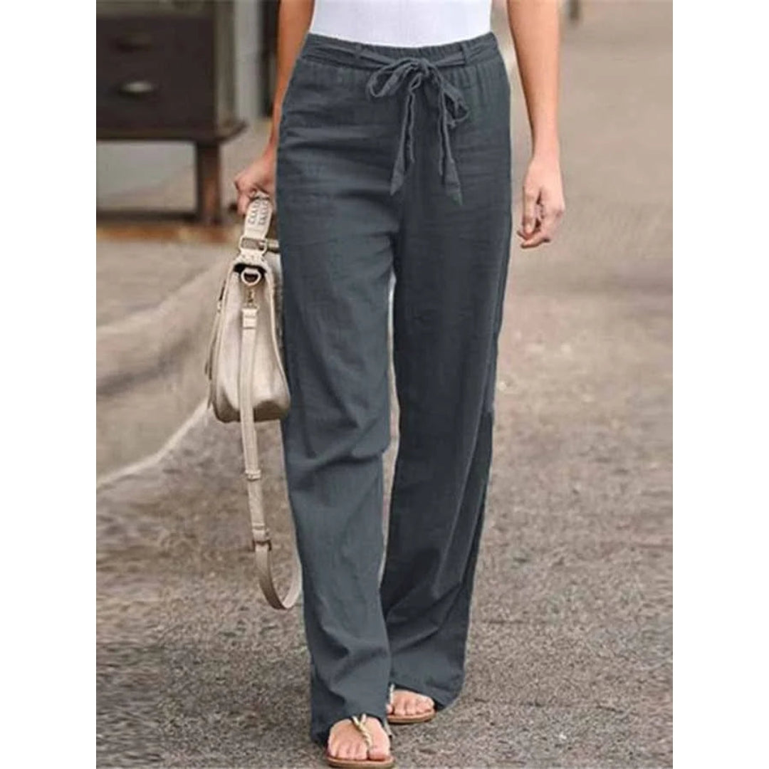 Image of Amanda | Women's Wide Leg Chino Trousers