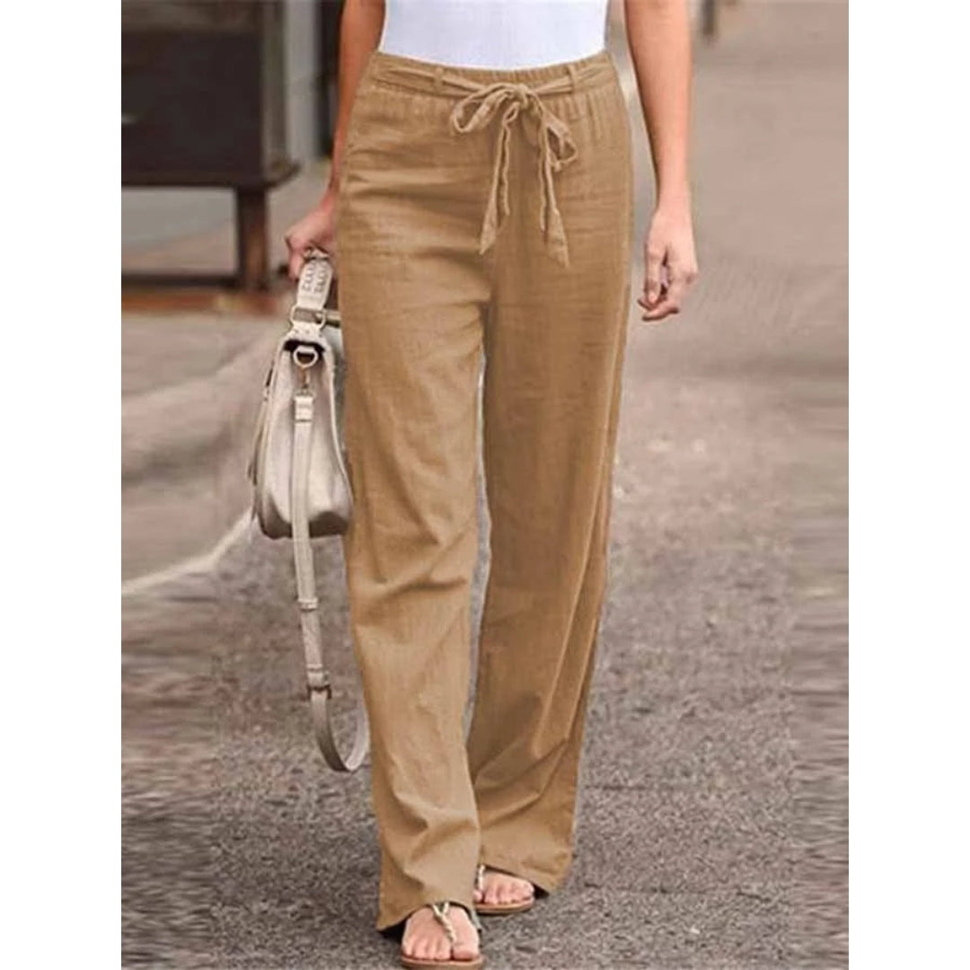 Image of Amanda | Women's Wide Leg Chino Trousers