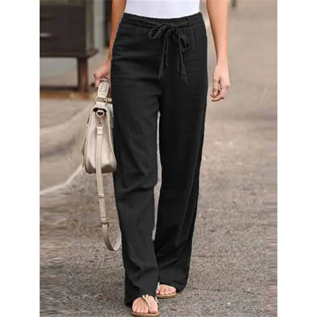 Image of Amanda | Women's Wide Leg Chino Trousers