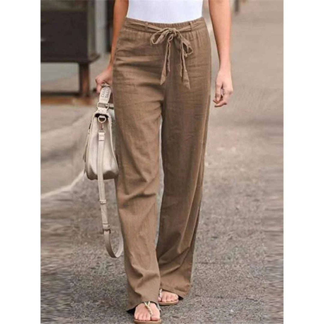 Image of Amanda | Women's Wide Leg Chino Trousers