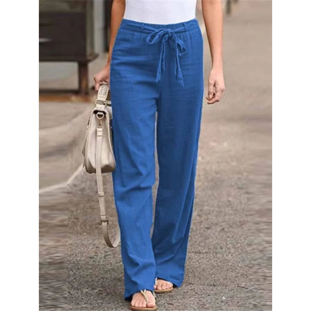Image of Amanda | Women's Wide Leg Chino Trousers
