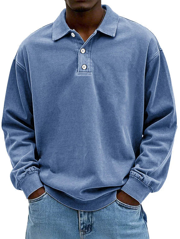 Image of Angus | Men's Long Sleeve Polo Shirt