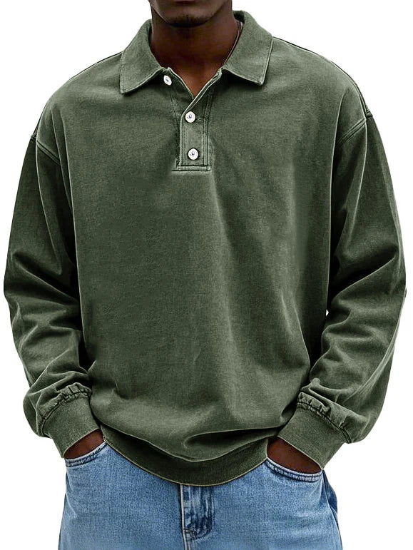Image of Angus | Men's Long Sleeve Polo Shirt