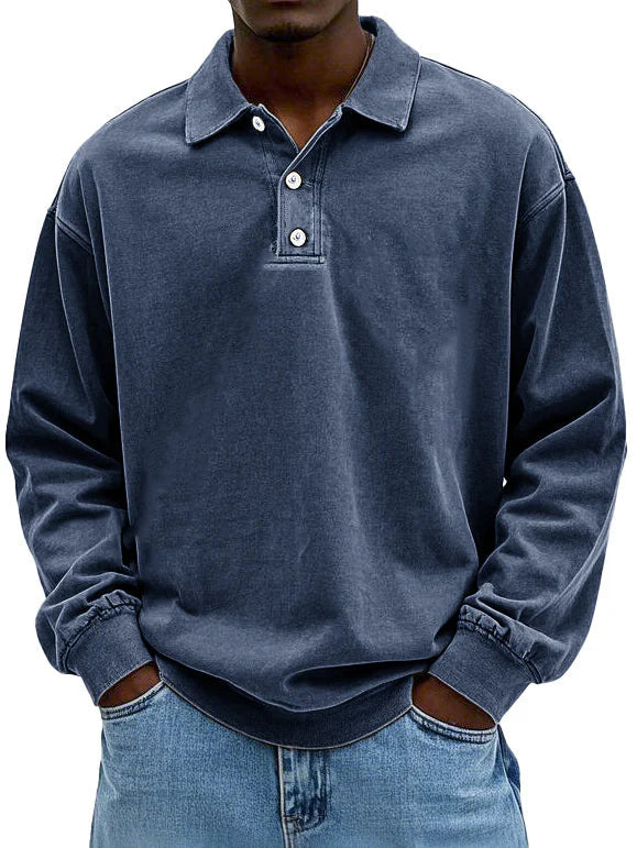 Image of Angus | Men's Long Sleeve Polo Shirt