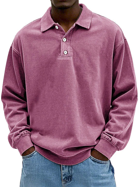 Image of Angus | Men's Long Sleeve Polo Shirt