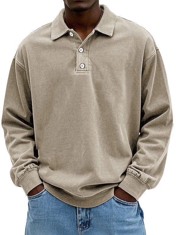 Image of Angus | Men's Long Sleeve Polo Shirt
