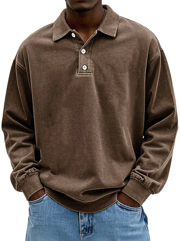 Image of Angus | Men's Long Sleeve Polo Shirt