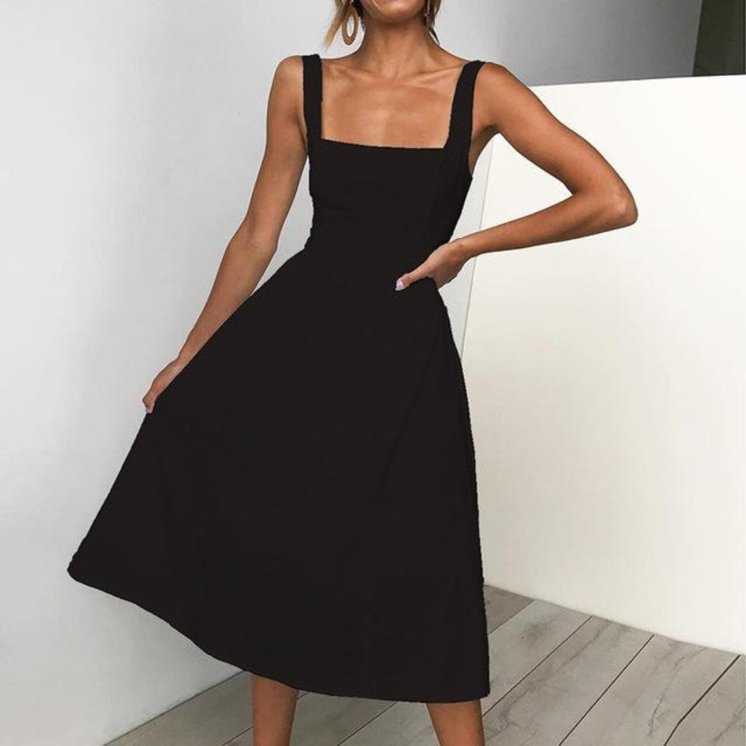 Image of Anna | Women's Sleeveless A-Line Midi Dress