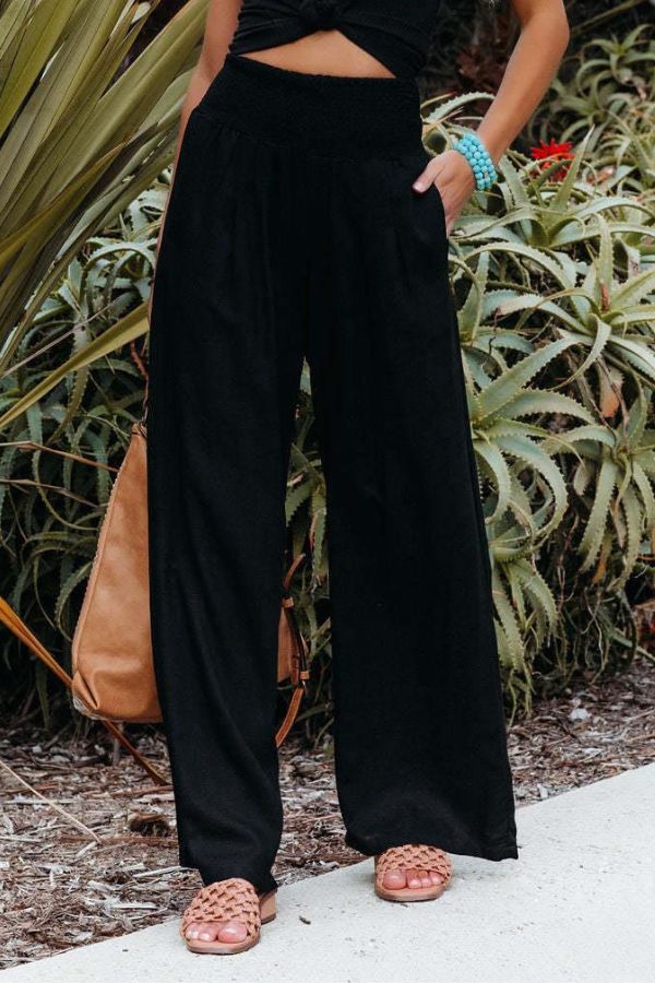 Image of Anne | Women's High-Waisted Wide Leg Trousers