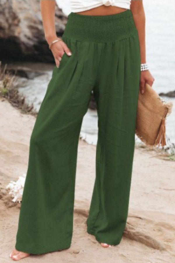 Image of Anne | Women's High-Waisted Wide Leg Trousers