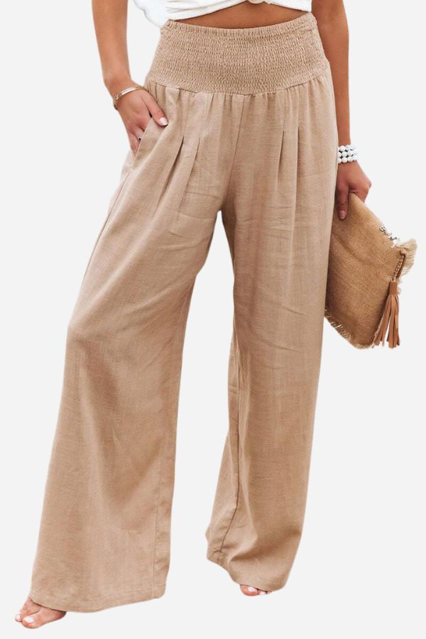 Image of Anne | Women's High-Waisted Wide Leg Trousers