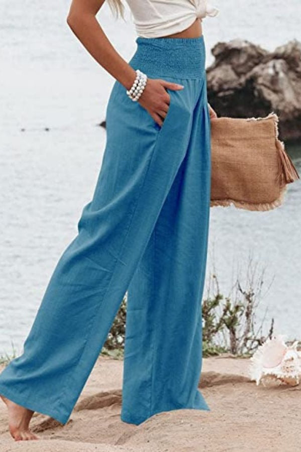 Image of Anne | Women's High-Waisted Wide Leg Trousers