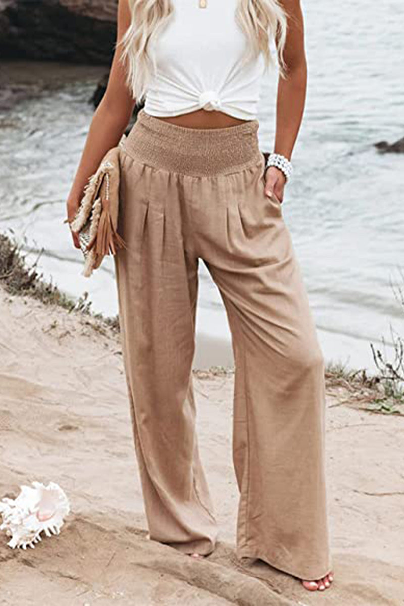 Image of Anne | Women's High-Waisted Wide Leg Trousers