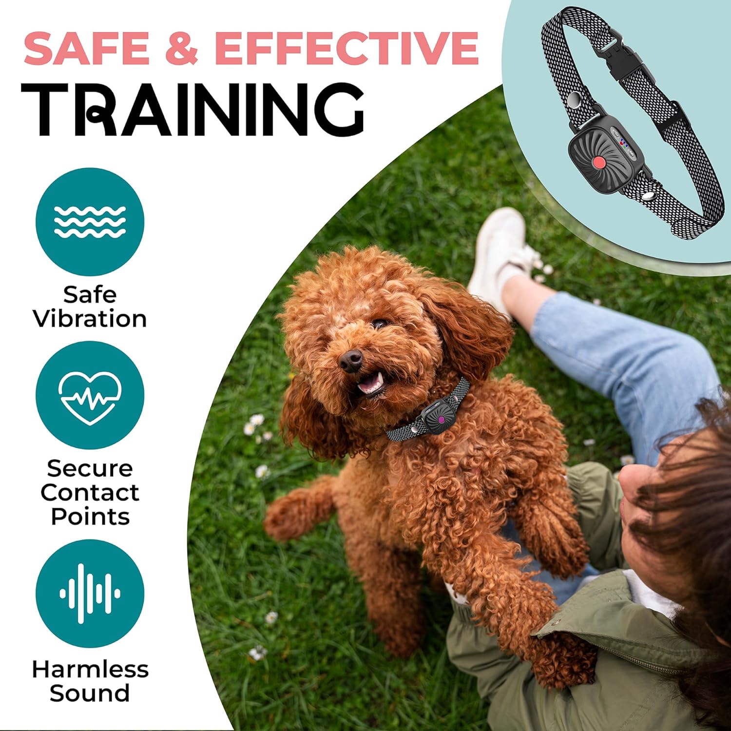 Anti-Bark Collar | Sound and Vibration | Intelligent Bark Detection | BarkSense