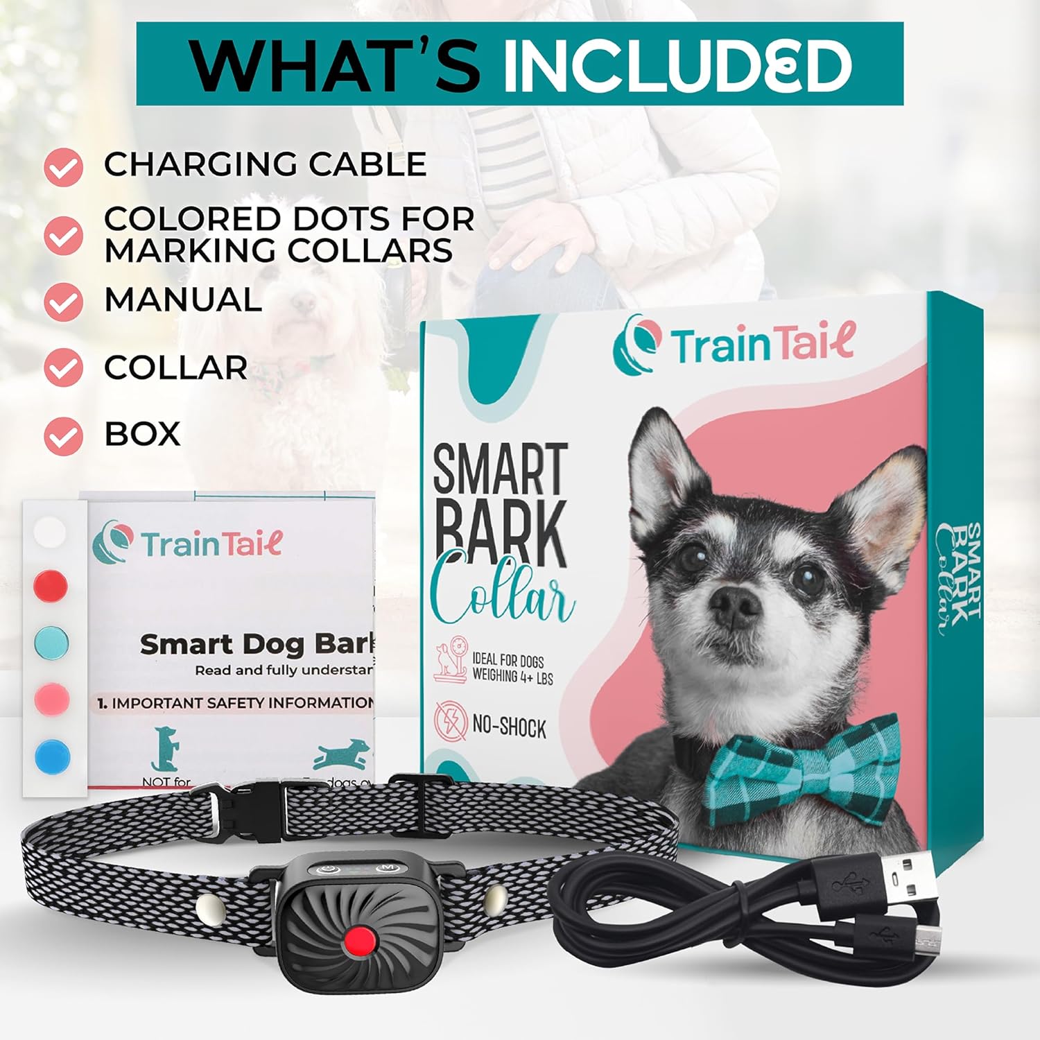 Anti-Bark Collar | Sound and Vibration | Intelligent Bark Detection | BarkSense
