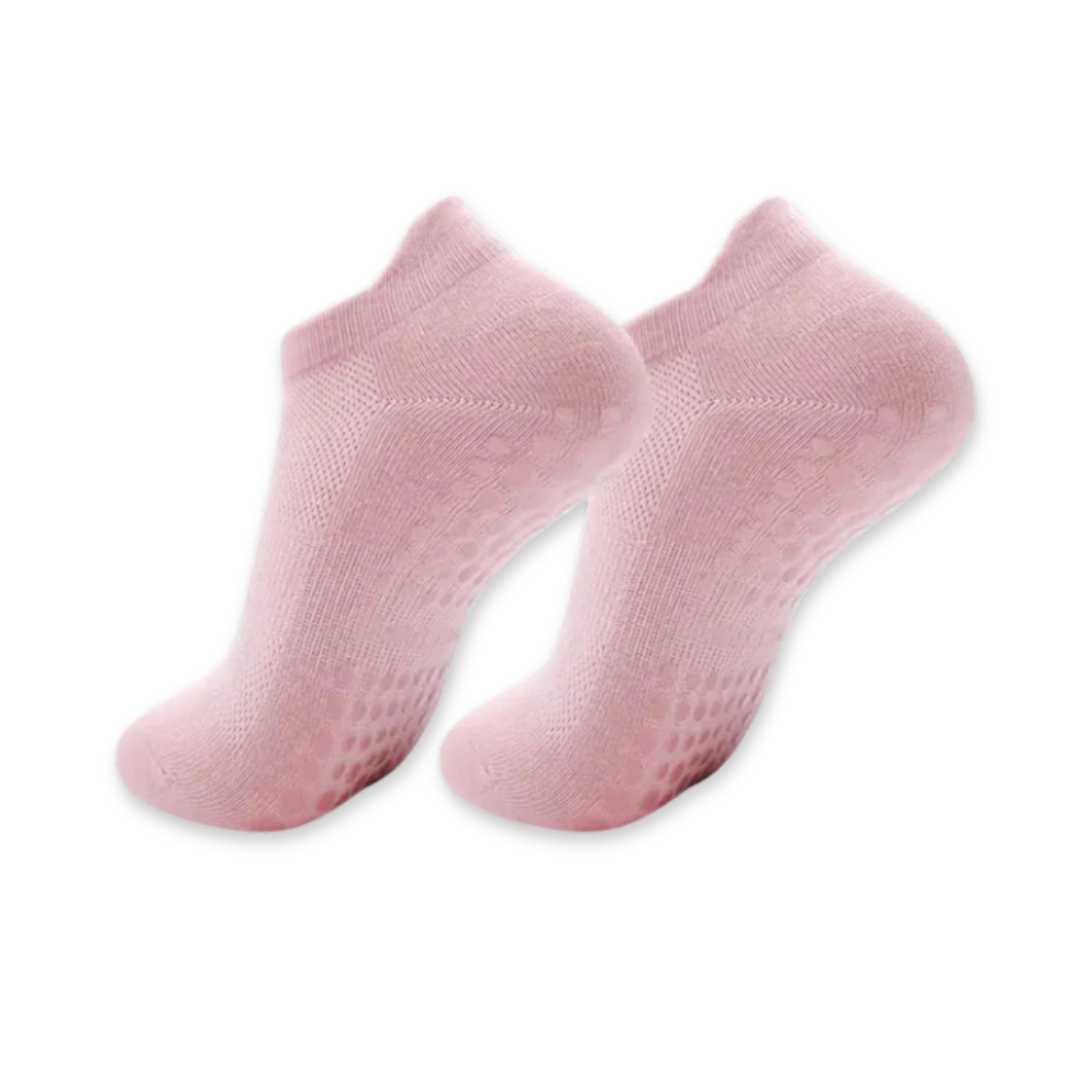 Anti-Slip Yoga and Pilates Socks, Black Elastic Material, Comfortable and Breathable