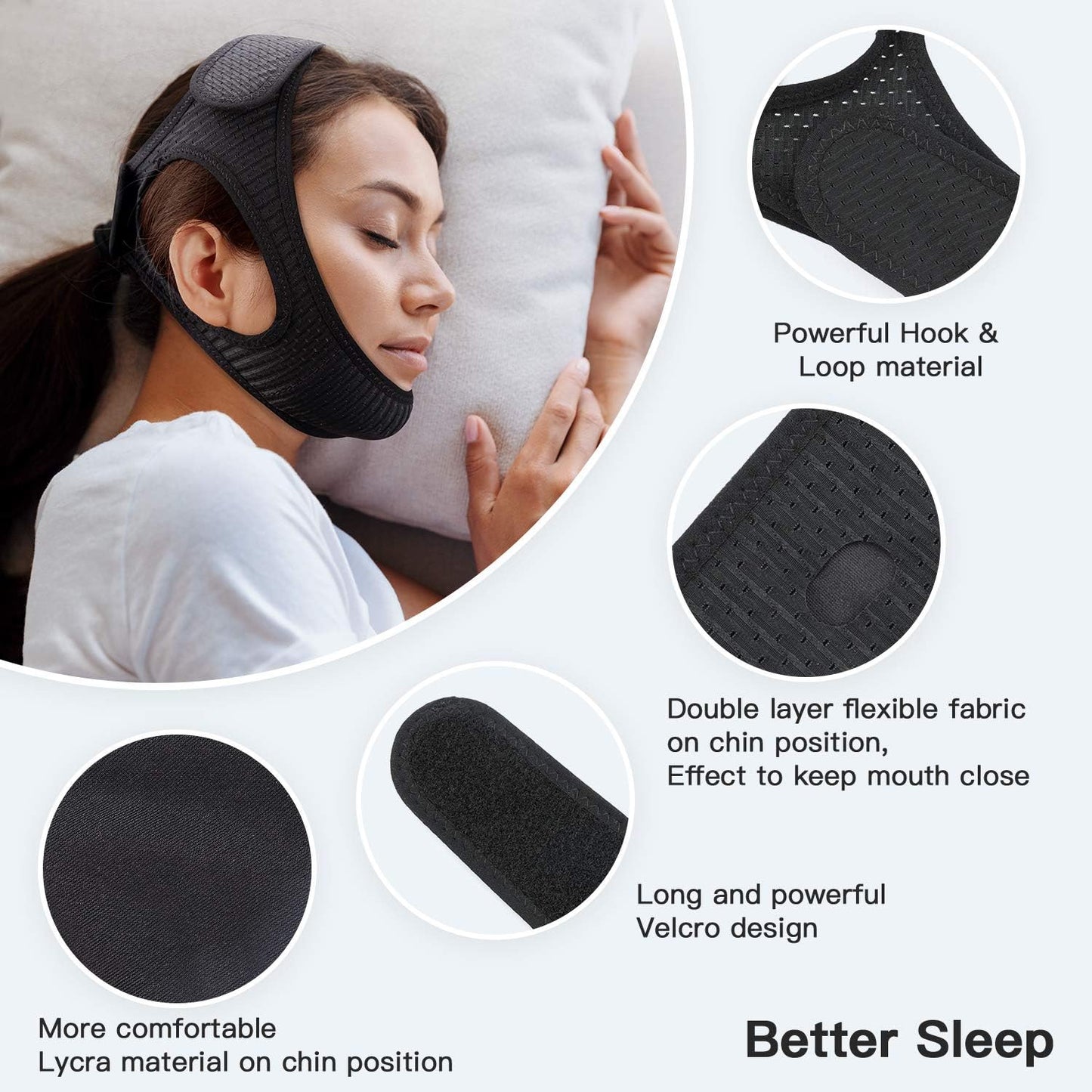 Anti-Snore Chin Strap for Sleep Apnea