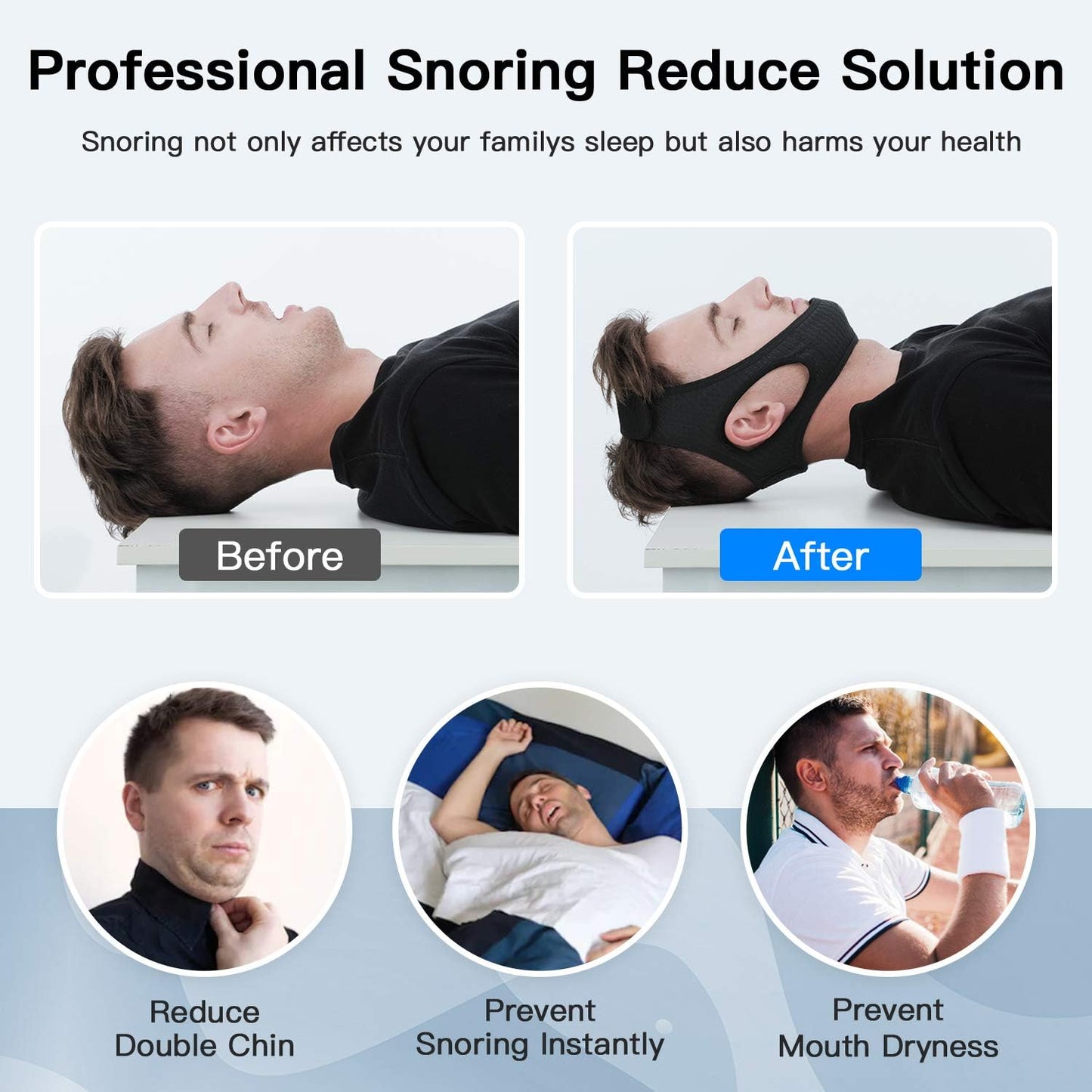 Anti-Snore Chin Strap for Sleep Apnea