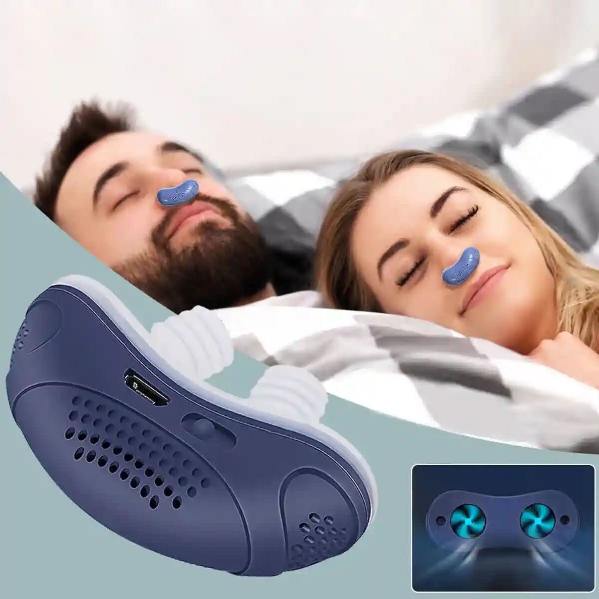 Anti-Snoring Nasal Device with Airflow | Compact Breathing Aid without Mask | USB Rechargeable | MicroBreath