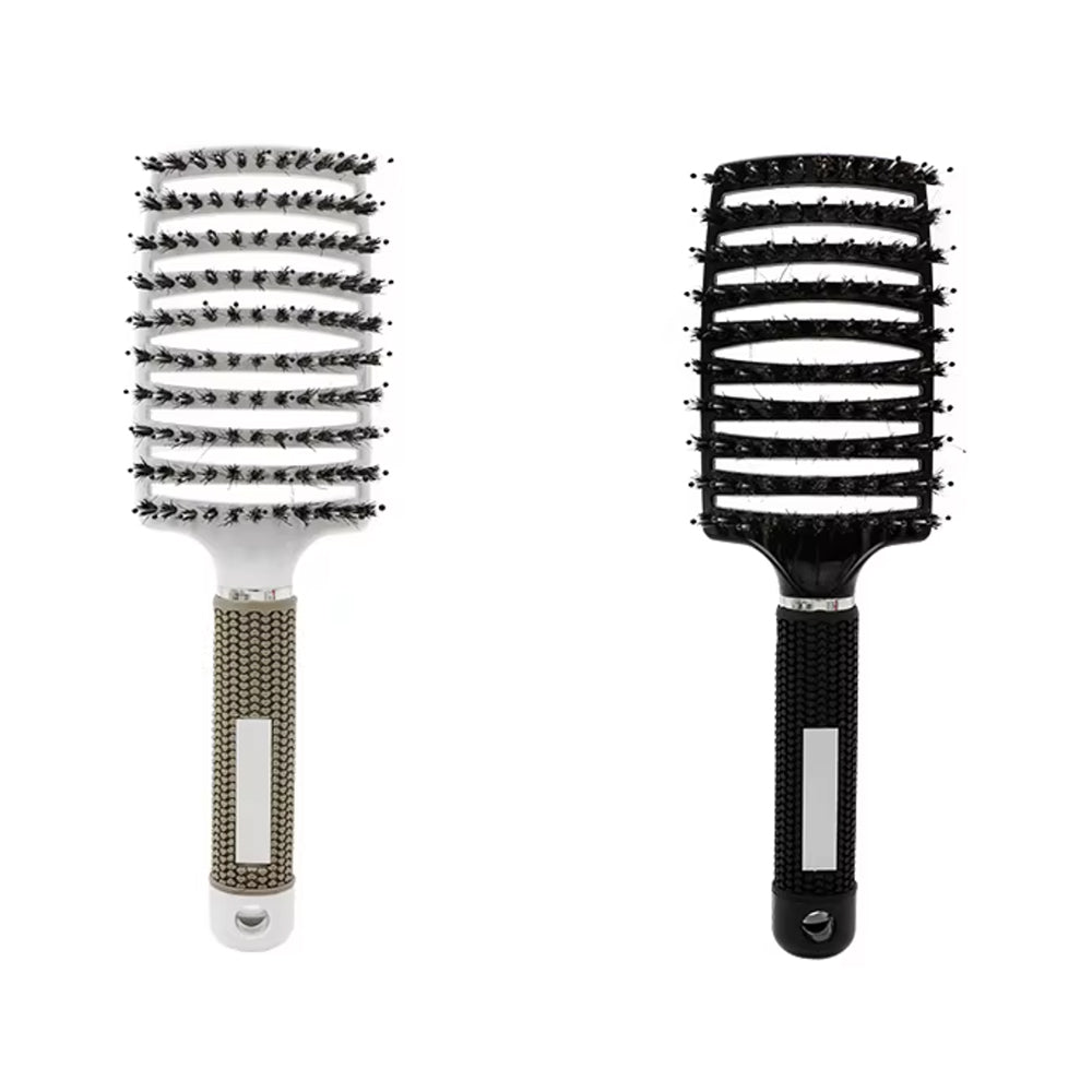 Anti-Tangle Hair Brush with Boar Bristles – Gentle on Wet and Dry Hair