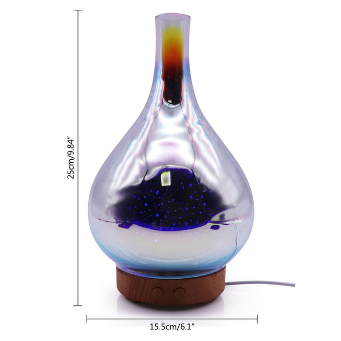 AromaBurst 3D Glass Essential Oil Diffuser with LED Lights