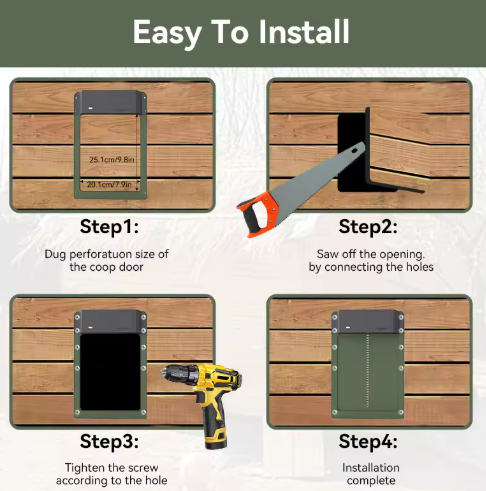 Automatic Chicken Coop Door System with Solar Options