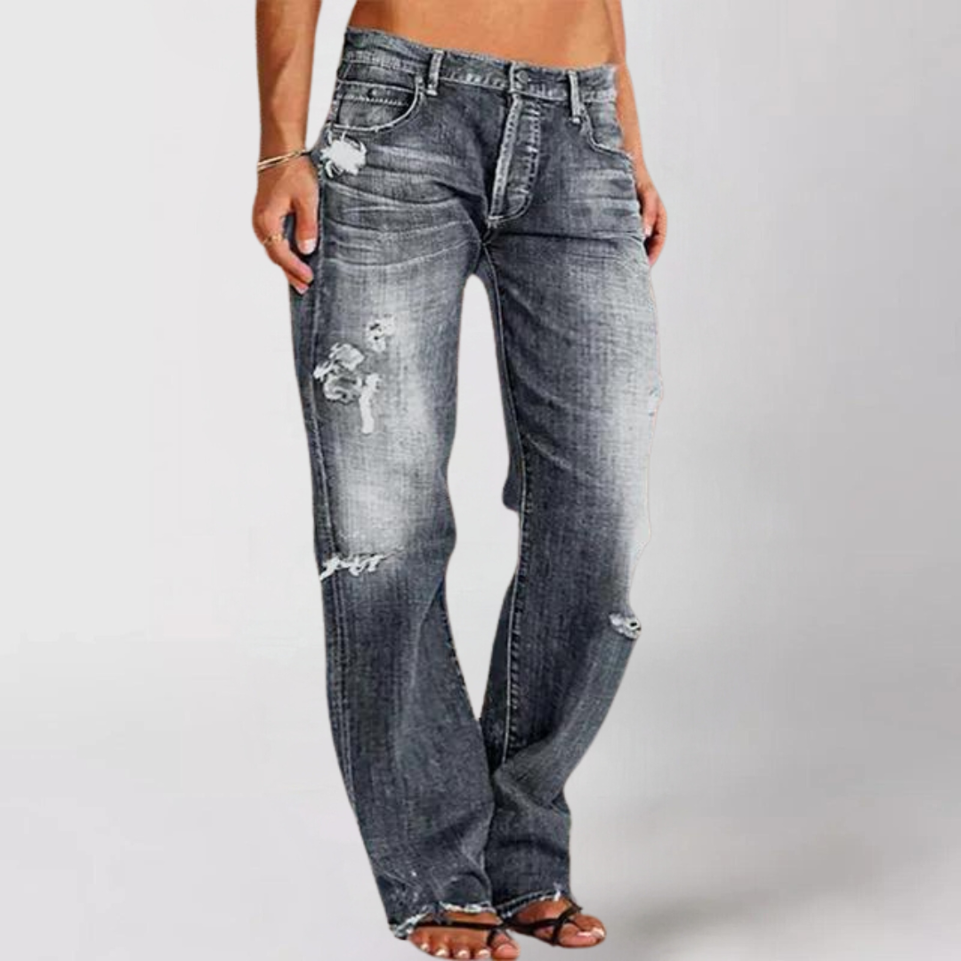 Image of Autumn | Women's Bootcut Distressed Jeans
