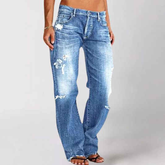 Image of Autumn | Women's Bootcut Distressed Jeans