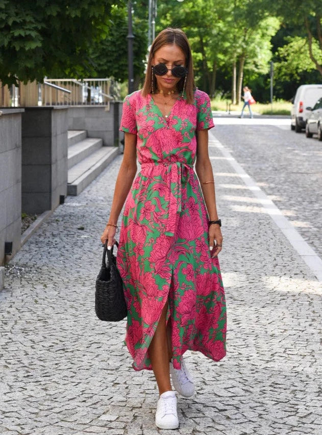 Image of Autumn | Women's Wrap Midi Dress