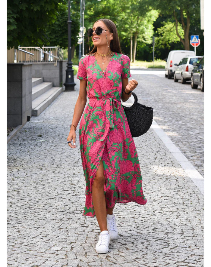 Image of Autumn | Women's Wrap Midi Dress