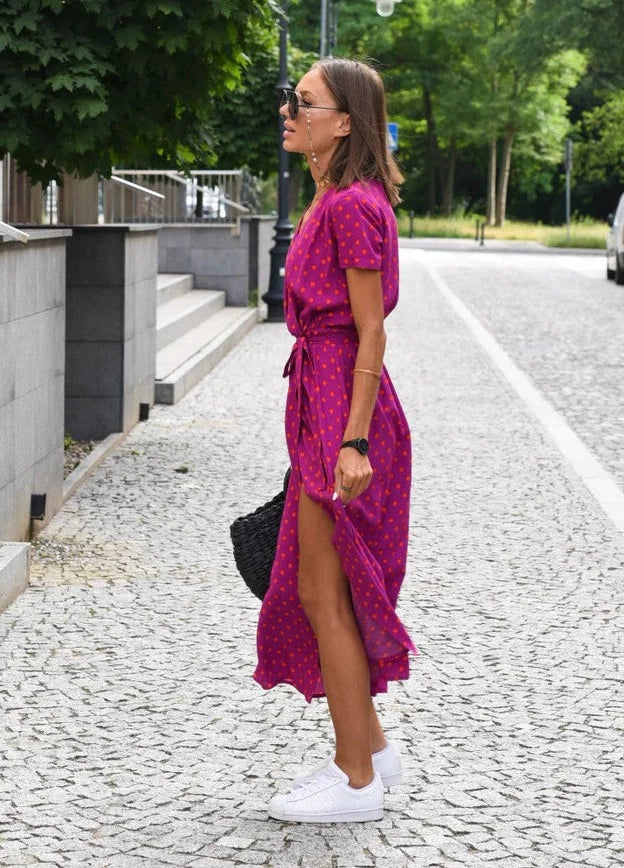 Image of Autumn | Women's Wrap Midi Dress