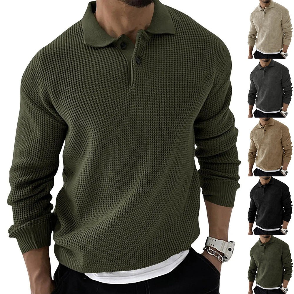 Image of Axel | Men's Button-Down Polo Sweater