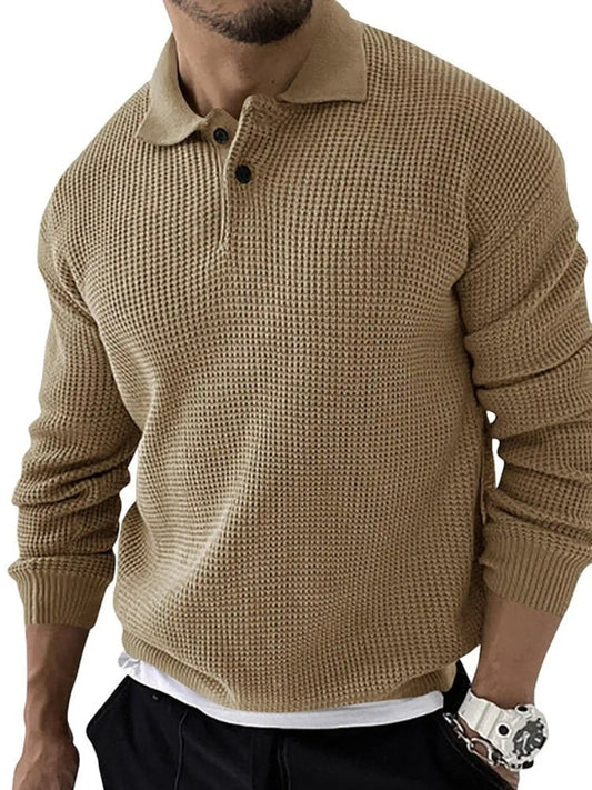 Image of Axel | Men's Button-Down Polo Sweater