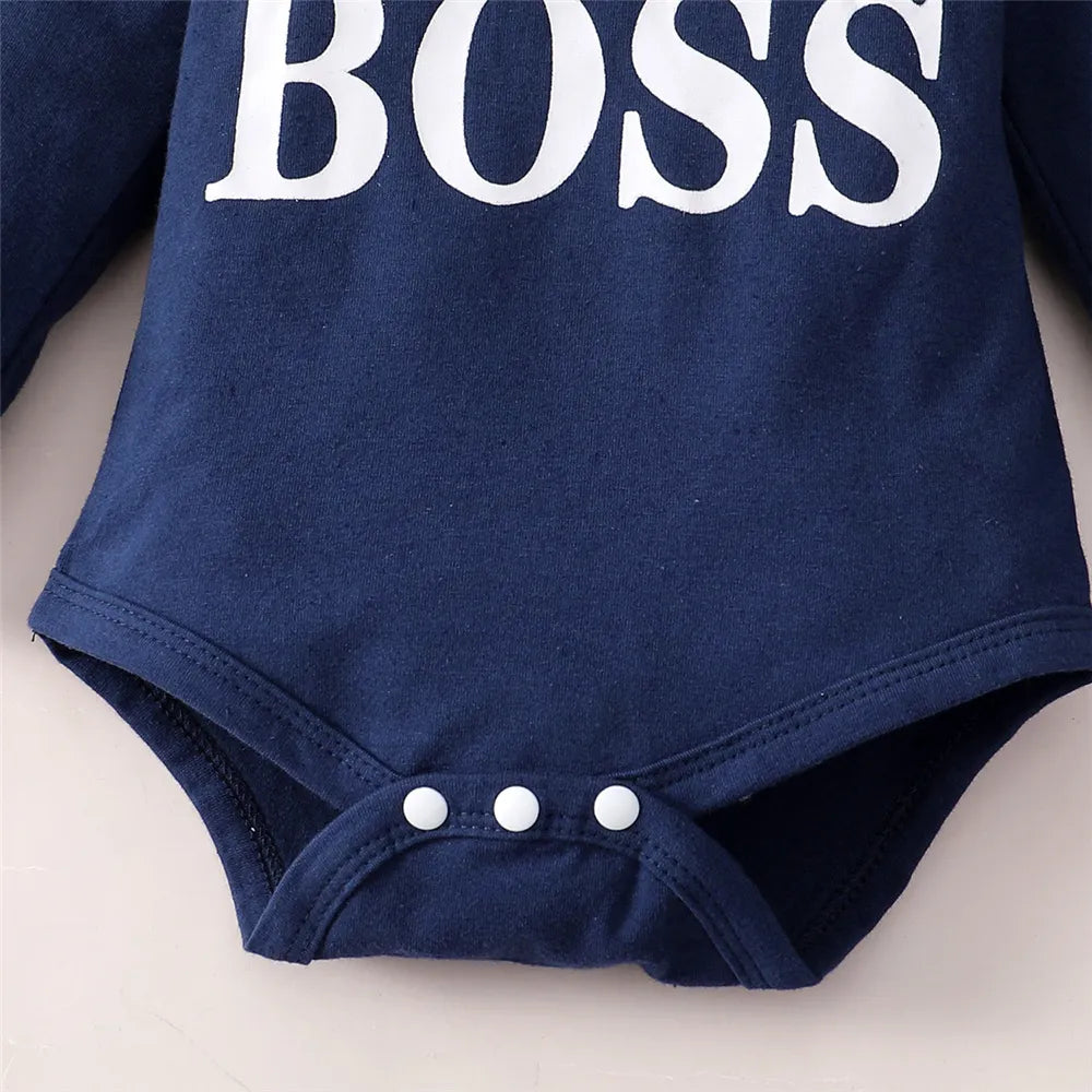 Baby Boys' Hoodie Jumpsuit & Pants Set - Cozy Spring Outfit
