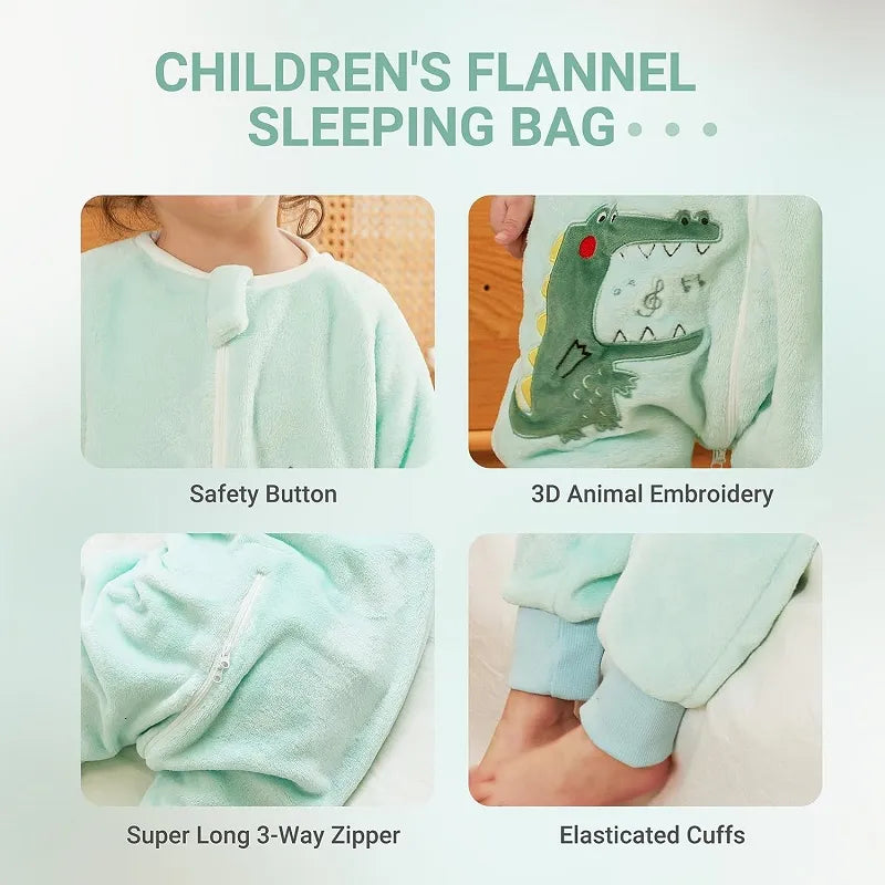 Baby Cartoon Flannel Winter Warm Sleeping Bag