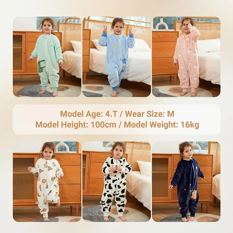 Baby Cartoon Flannel Winter Warm Sleeping Bag