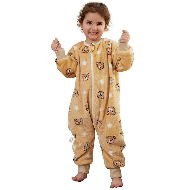 Baby Cartoon Flannel Winter Warm Sleeping Bag