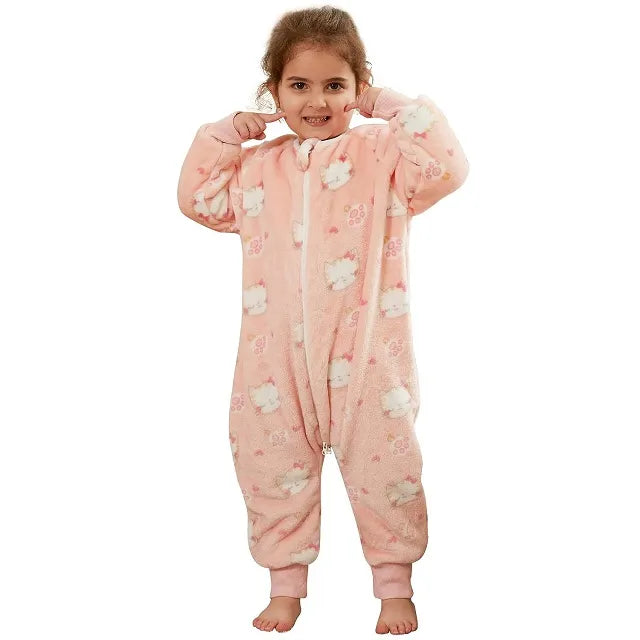 Baby Cartoon Flannel Winter Warm Sleeping Bag