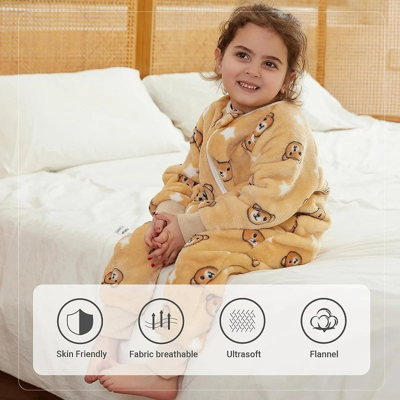 Baby Cartoon Flannel Winter Warm Sleeping Bag