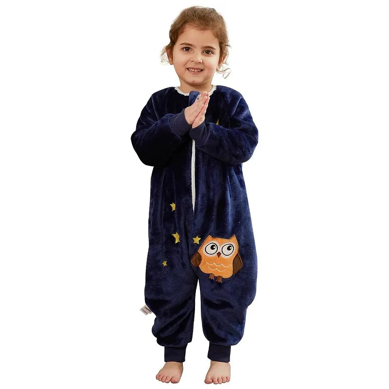 Baby Cartoon Flannel Winter Warm Sleeping Bag