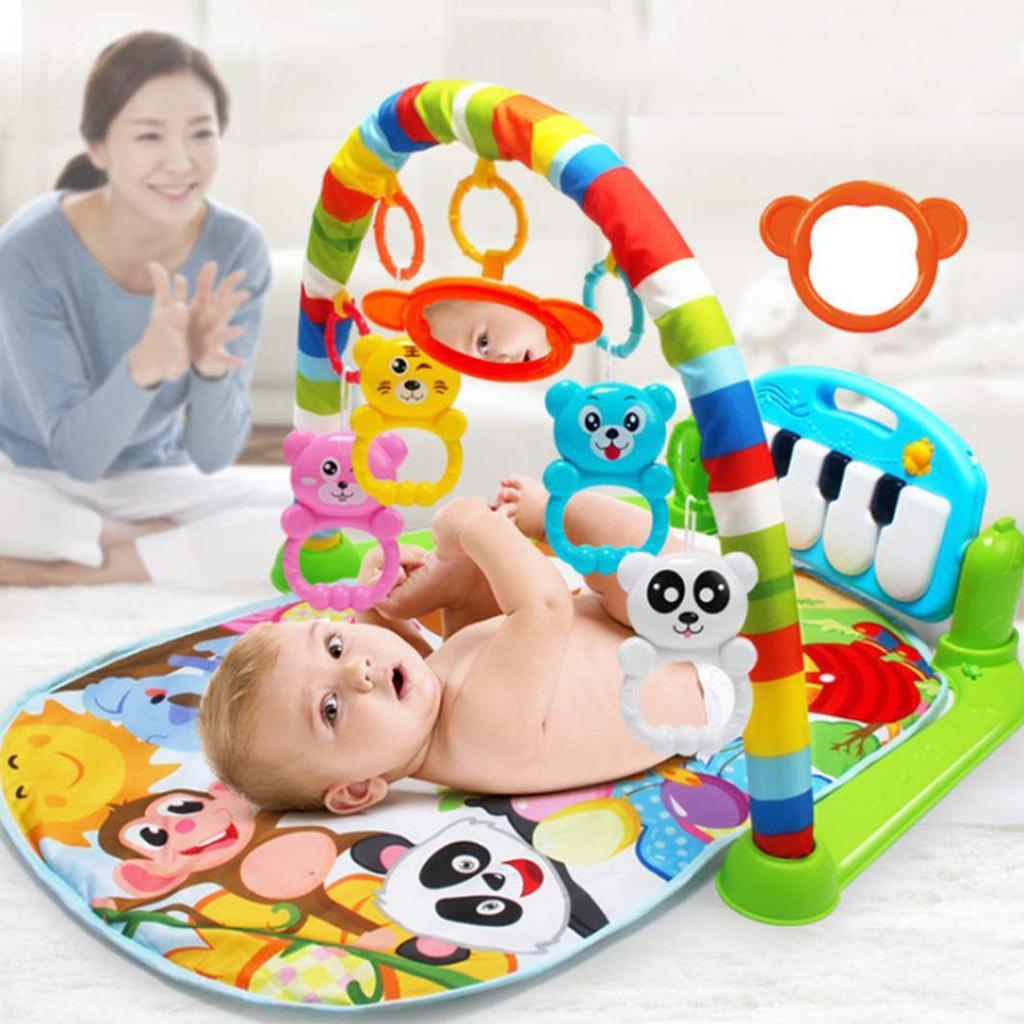 Baby's Activity Music Play Mat with Piano & Sensory Toys
