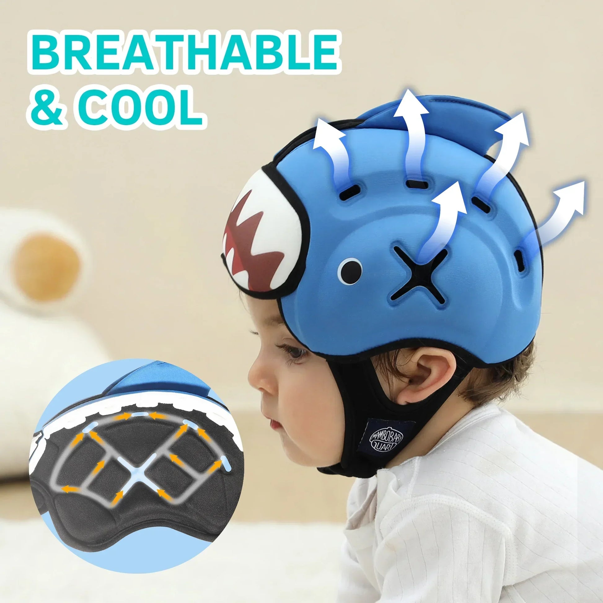 Baby Safety Helmet for Crawling & Walking - Head Protection with Cute Designs