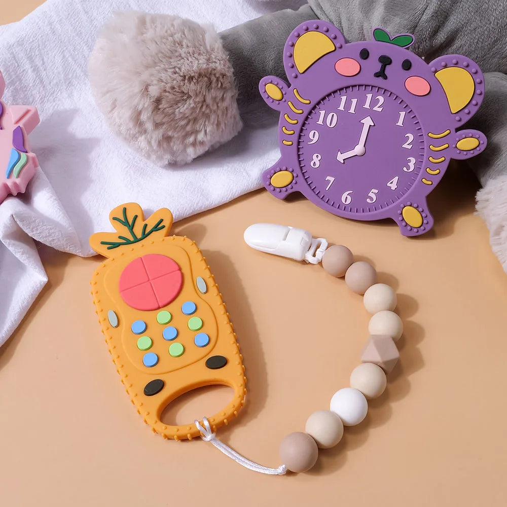 Baby Silicone Remote Control Teether for Soothing Gums