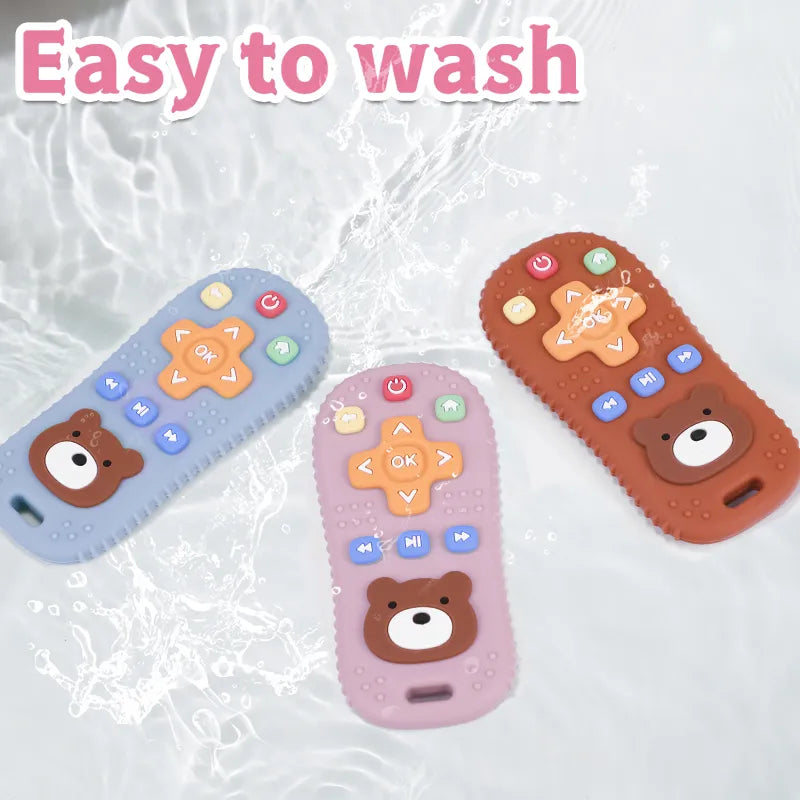 Baby Silicone Remote Control Teether for Soothing Gums