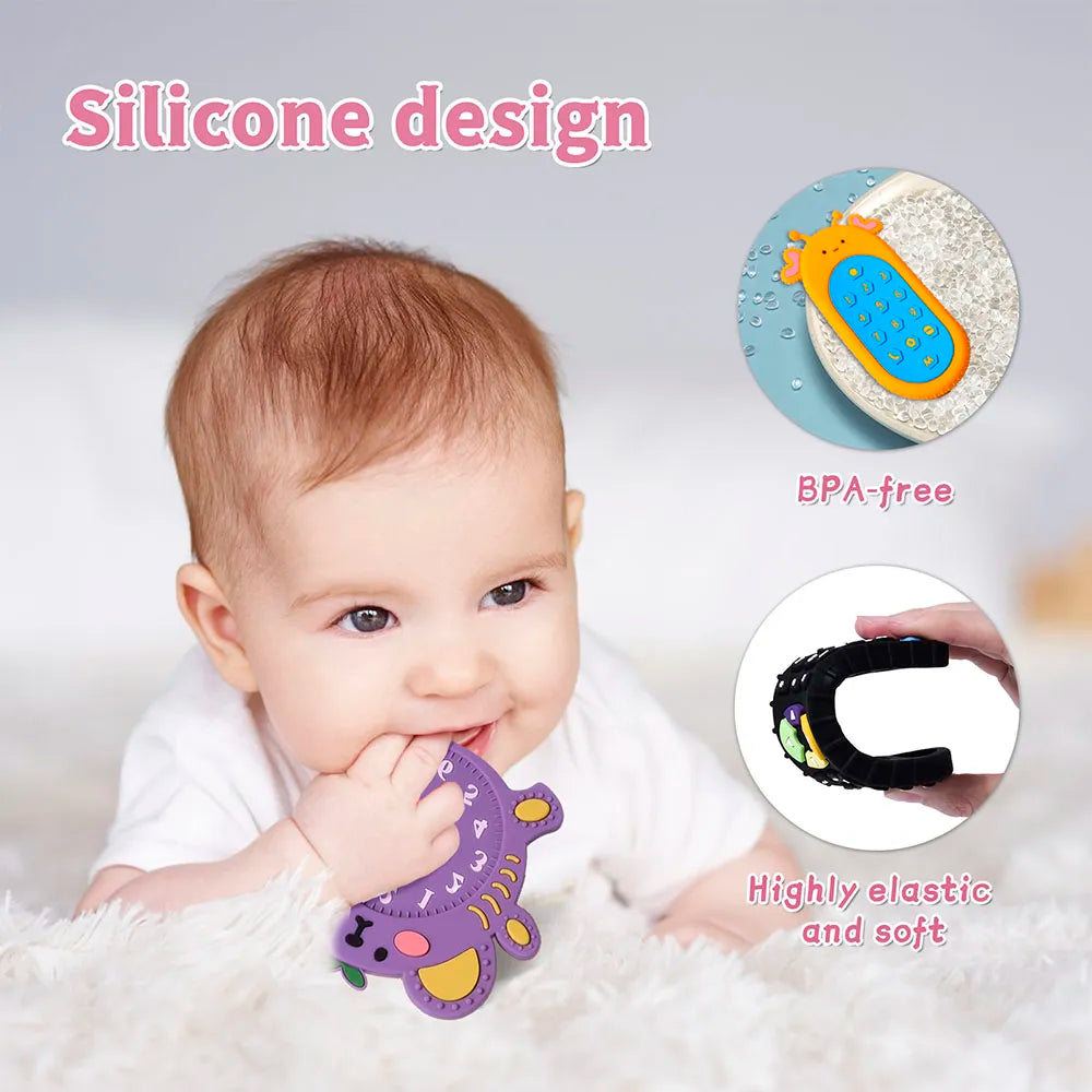 Baby Silicone Remote Control Teether for Soothing Gums