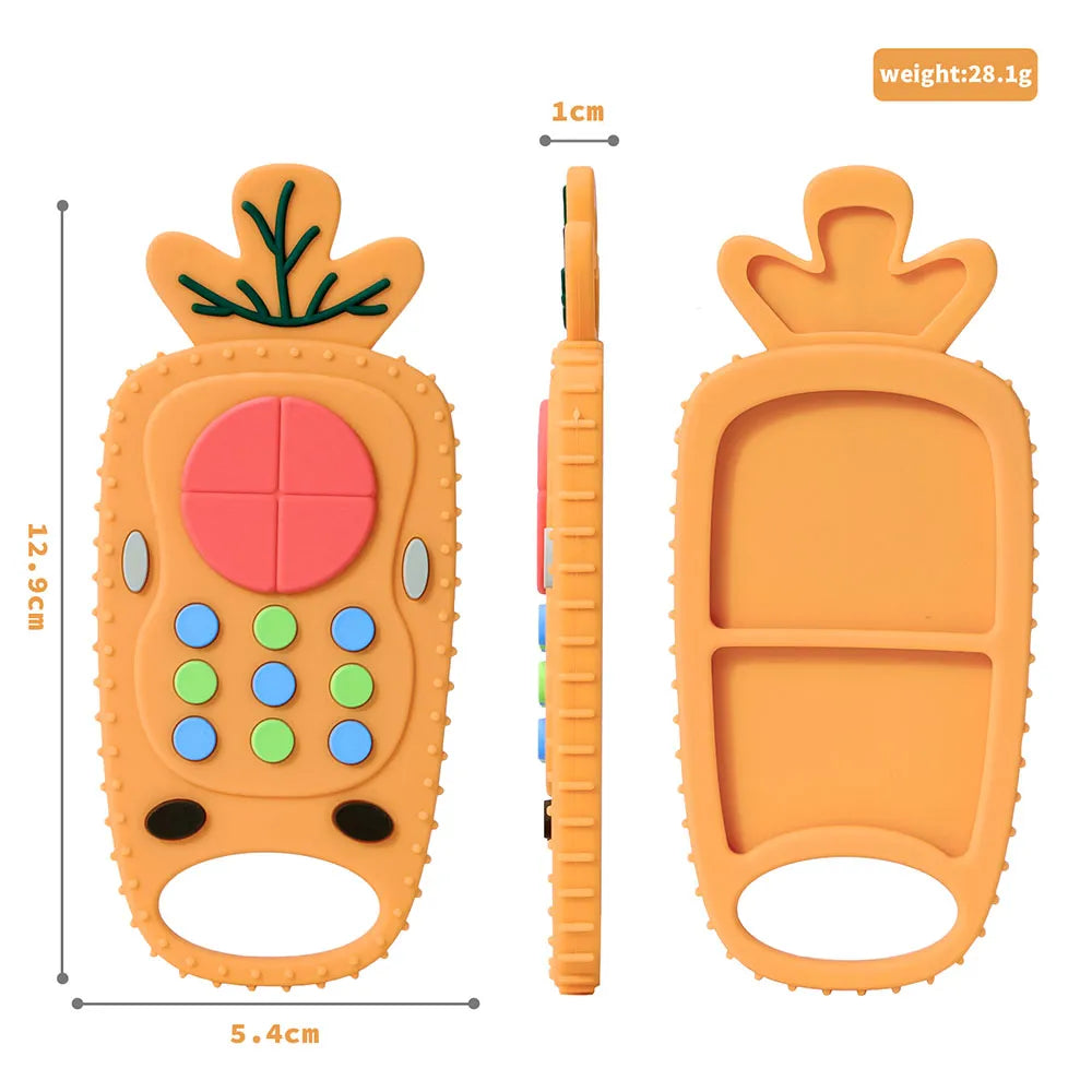 Baby Silicone Remote Control Teether for Soothing Gums